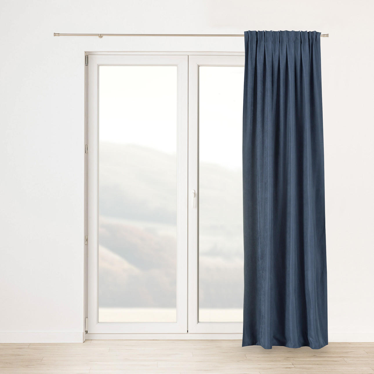 FERTIGVORHANG mit Schlaufenband dunkelblau 140 x 280 cm - Dunkelblau, Textil (140/280/1cm) - Dekoria