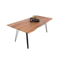 ESSTISCH CELIA - Beige/Schwarz, Holz/Metall (90/180/77cm) - SAM