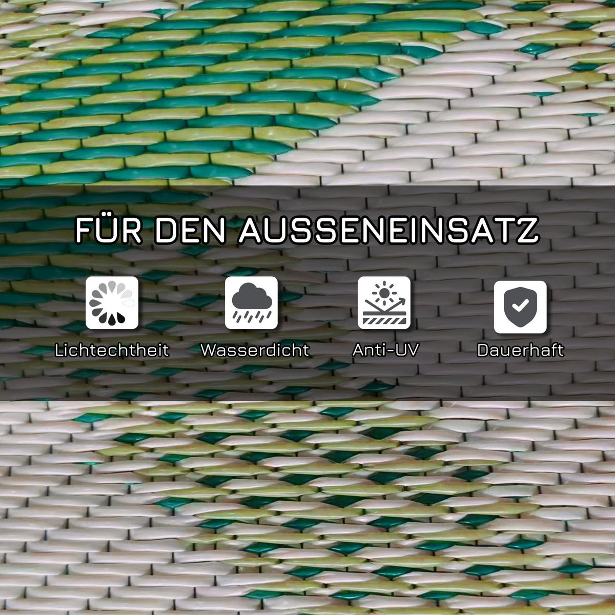 OUTDOORTEPPICH, Kunststoff, Grün - Grün, Kunststoff (274/365cm) - Outsunny