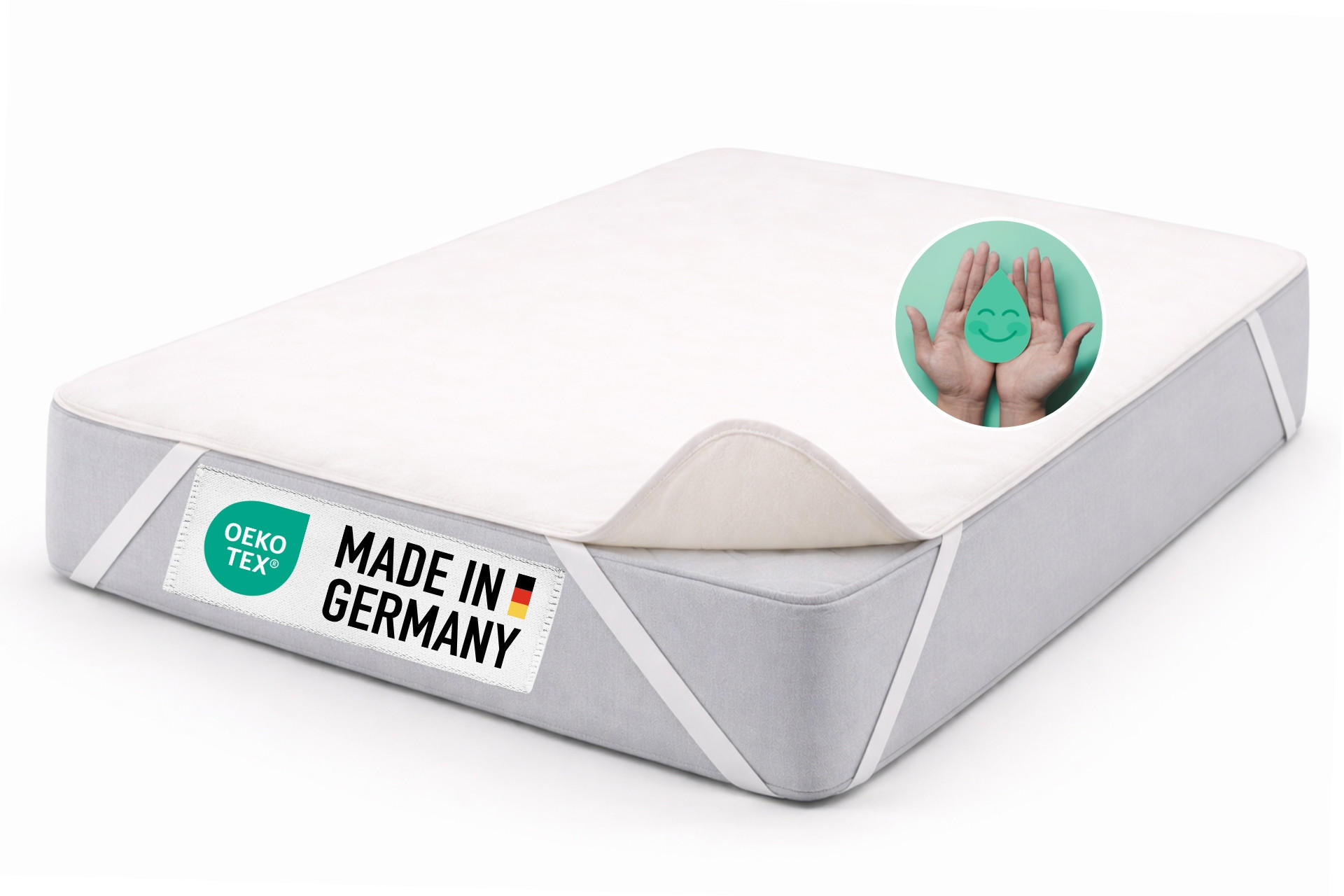 MOLTON-MATRATZENSCHONER 140x220 aus 100% Baumwolle - Atmungsaktive Matratzenschutz Auflage feuchtigkeitsabsorbierend - Matratzenauflage 140 x 220 cm - Naturfarben, Textil - Carpe Sonno