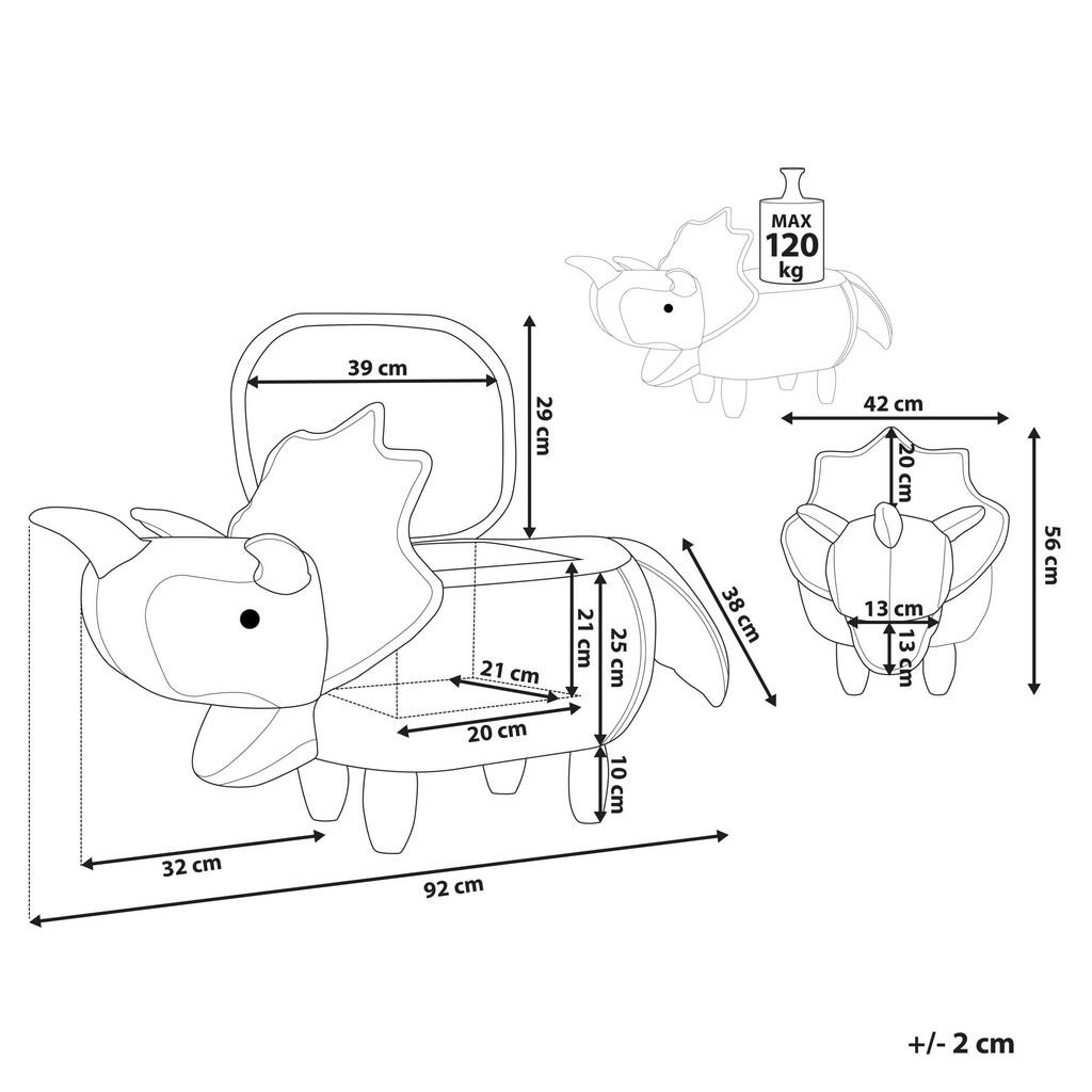 Thumbnail - Beliani Hocker, Grün, Textil, 1-Sitzer, Freiform, 92x56x42 cm, Wohnzimmer, Hocker, Sitzhocker