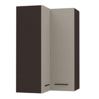ECKHÄNGESCHRANK Bonn W14/60 lava / kaschmir matt 60 / 60 / 96cm - Kaschmir/Dunkelgrau, Holz/Holzwerkstoff (60/96/60cm) - Feldmann-Wohnen