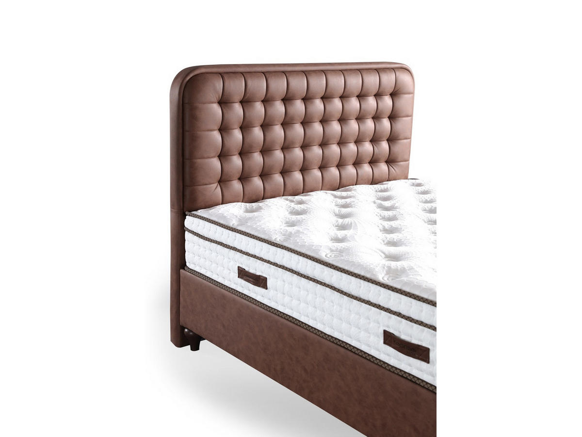 POLSTERBETTSET Maestro 140x200 Braun - Braun, Textil/Metall (140/200cm) - Villa Möbel