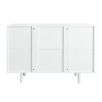 SIDEBOARD 120/37,5/80,8 cm in Weiß mit 4 Türen und tropfenförmiger Front - Weiß, Holzwerkstoff (120/80.8/37.5cm) - Flora Grace