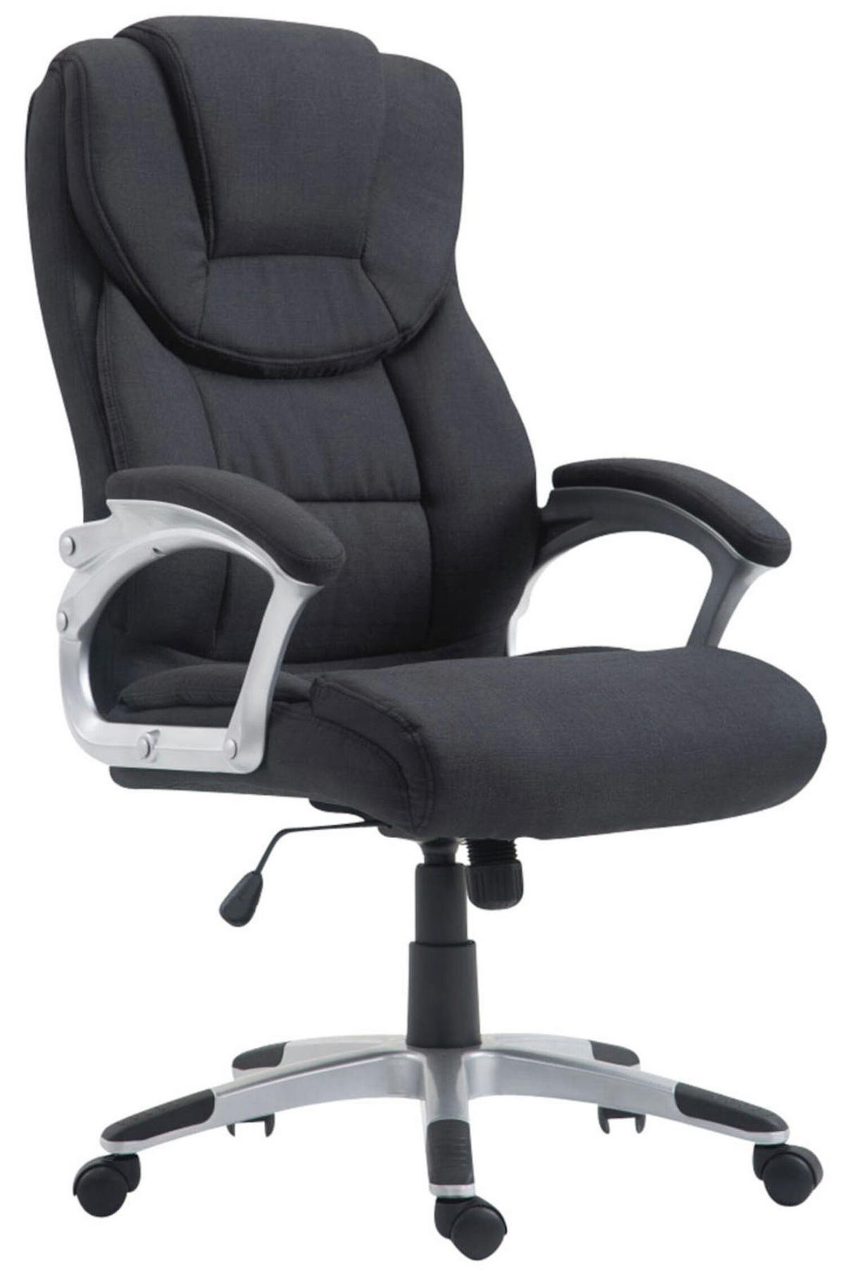 BÜROSTUHL Texum 2, Stoff Schwarz - Schwarz, Kunststoff/Textil (65/119/73cm) - TPFLiving