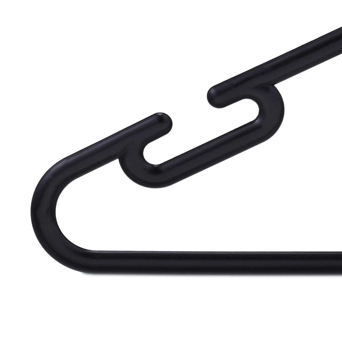 24XVEŠIAKY na šaty - čierna, plast (0.5cm) - Relaxdays