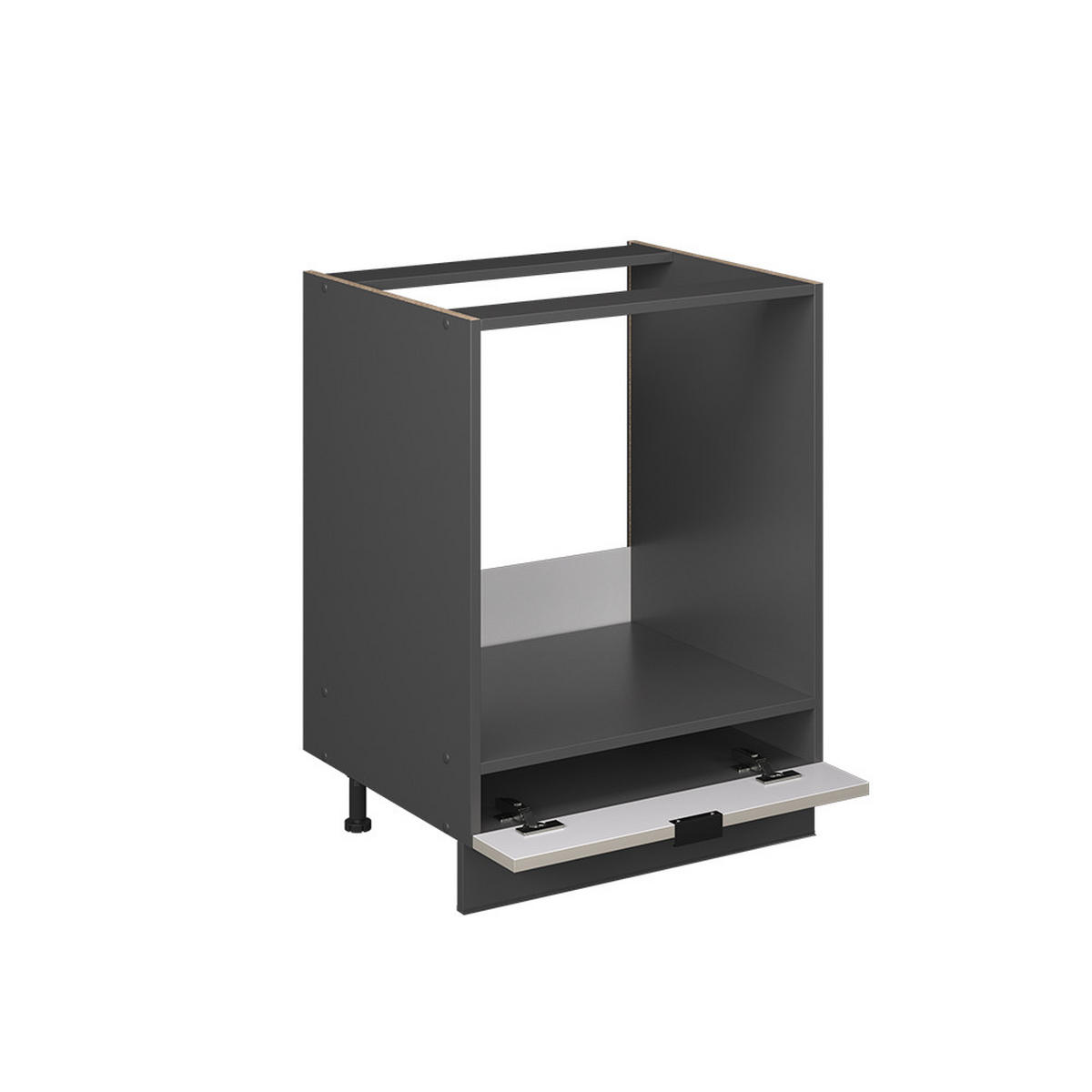 HERDUMBAUSCHRANK Fame-Line GrauBeige 60 cm ohne AP - Anthrazit/Grau, Holzwerkstoff (60/82/51.6cm) - Vicco