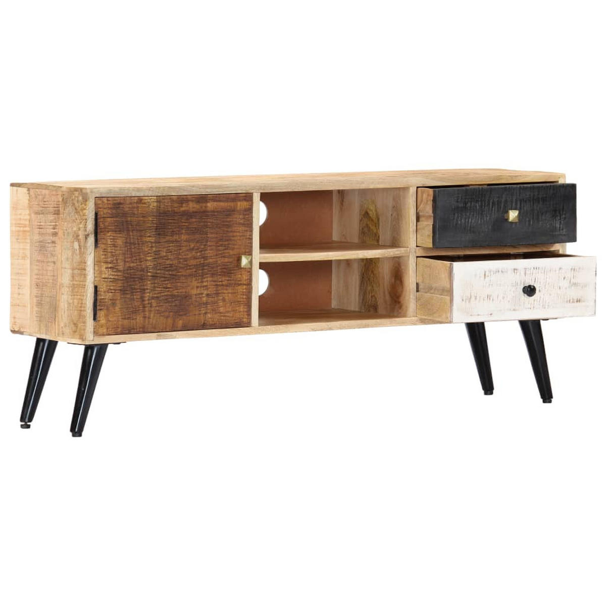 TV-SCHRANK 115/30/47 Cm Mango-Massivholz - Braun, Holz (115/47/30cm) - vidaXL