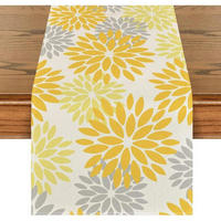 TISCHLÄUFER Blumen Gelb 40 x 240 cm - Multicolor, Textil (240/40/1.5cm)