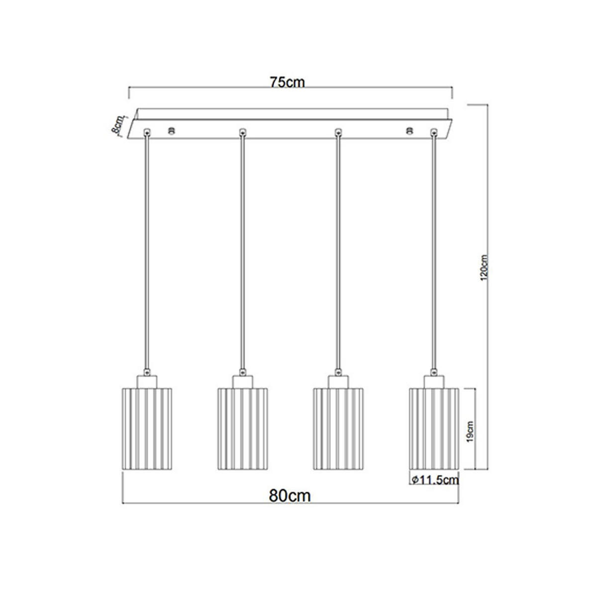 LED HÄNGELEUCHTE Metall Silber - Silberfarben, Glas (80/11.5/120cm) - Globo Lighting