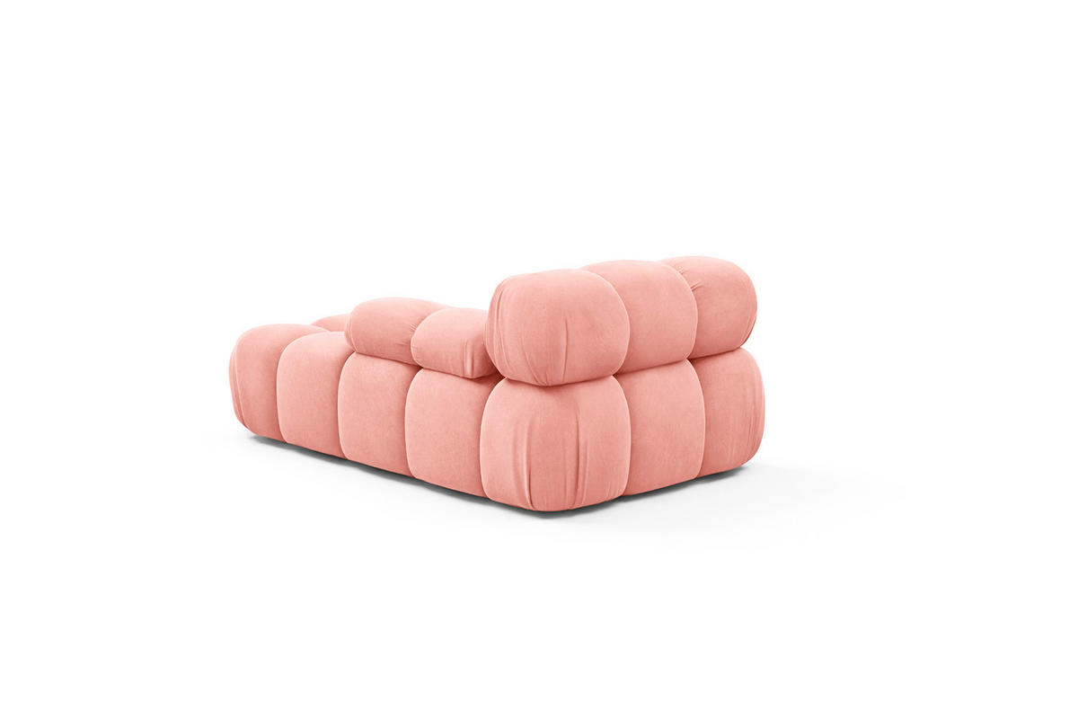 CHAISELONGUE Modular, Veloursstoff Salvador, Rosa, Links, Selia - Graphitfarben/Rosa, Holz (95/70/160cm) - Kaiser Möbel