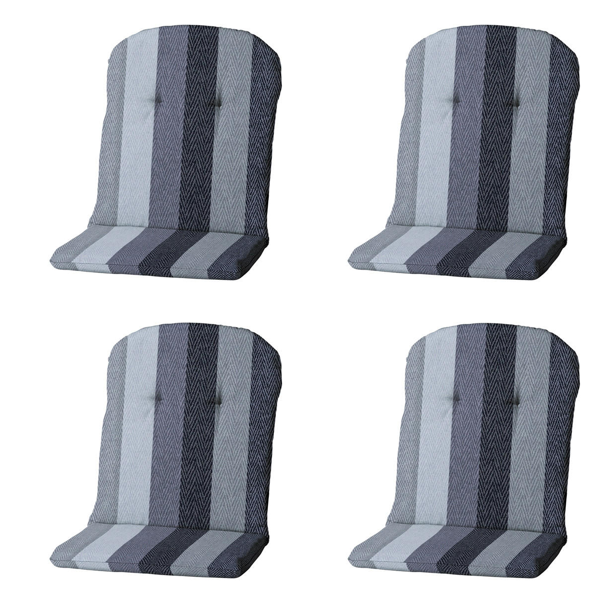 GARTENSTUHLKISSEN Victoria 96/45 cm 4er-Set - Grau, Textil (45/8/96cm) - Madison