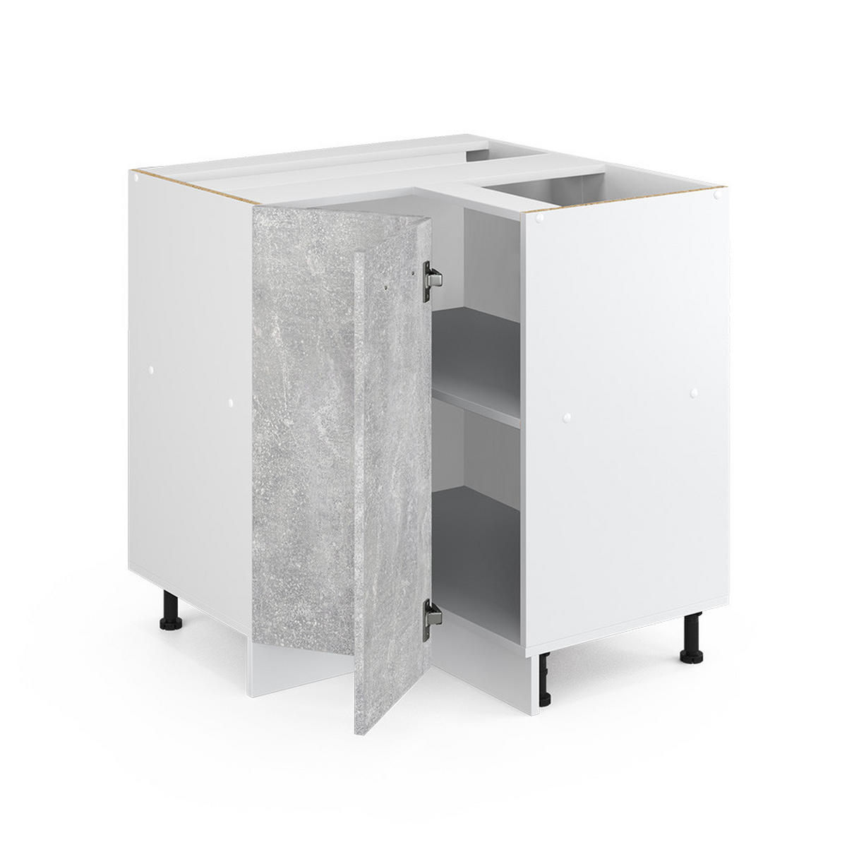 KUTNI DONJI ORMAR R-Line Beton 75.6 cm s vratima, s RP - siva, drvni materijal (75.6/81.6/60cm) - Vicco