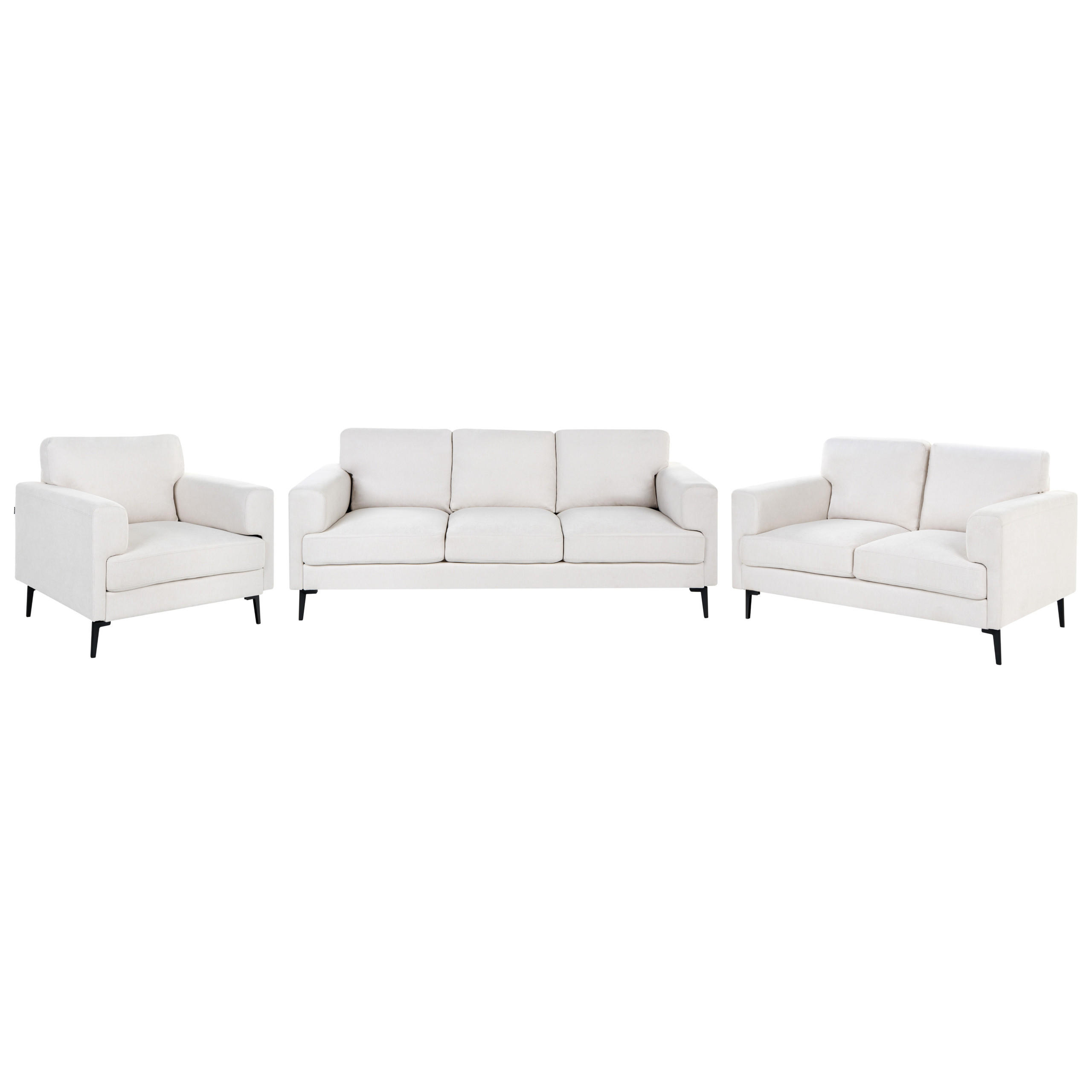 Beliani Sofa-Set Beige, Schwarz 213x85x65 cm