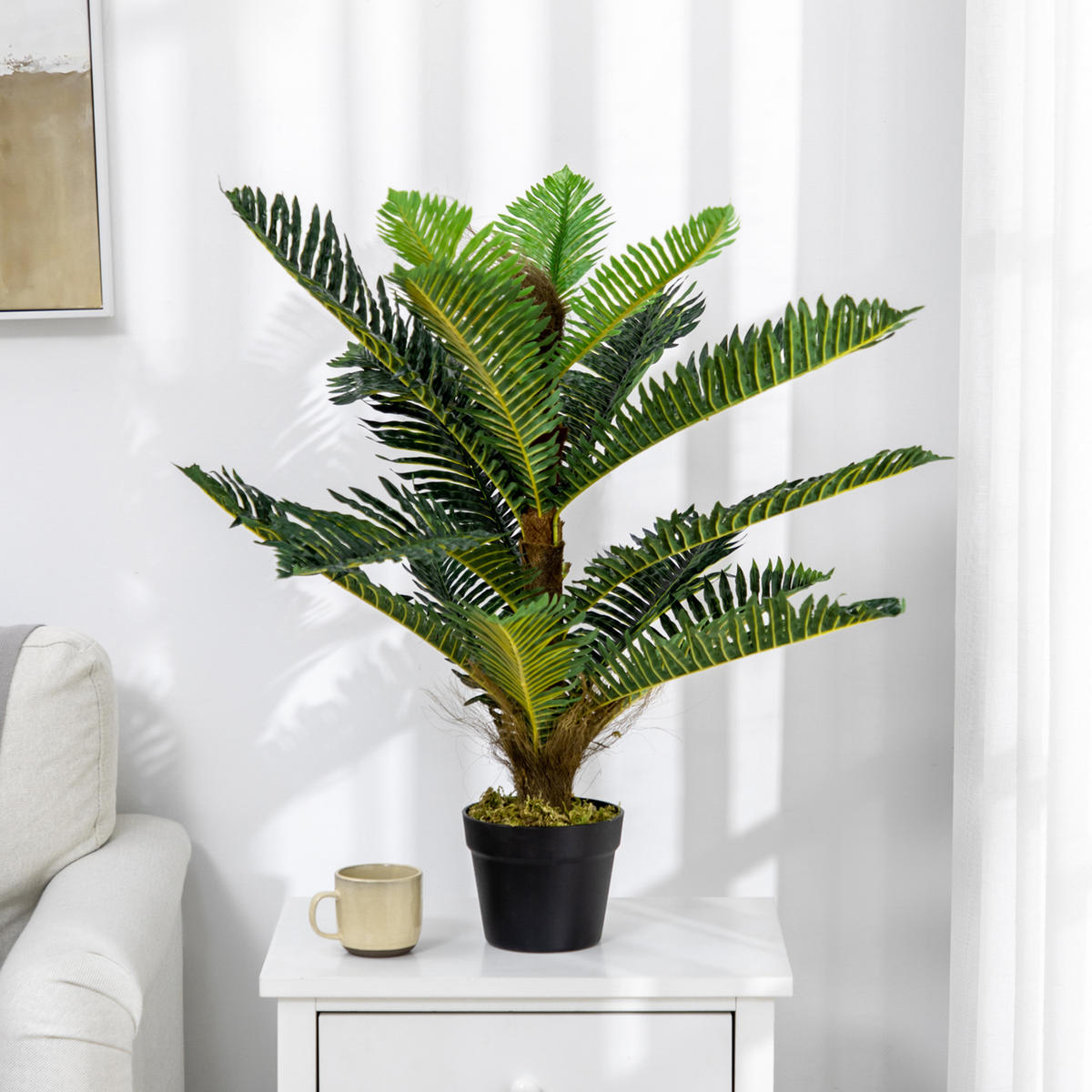 KUNSTBAUM Grün realistisch 85 cm mit Topf - Grün, Kunststoff (85cm) - PANGIVO