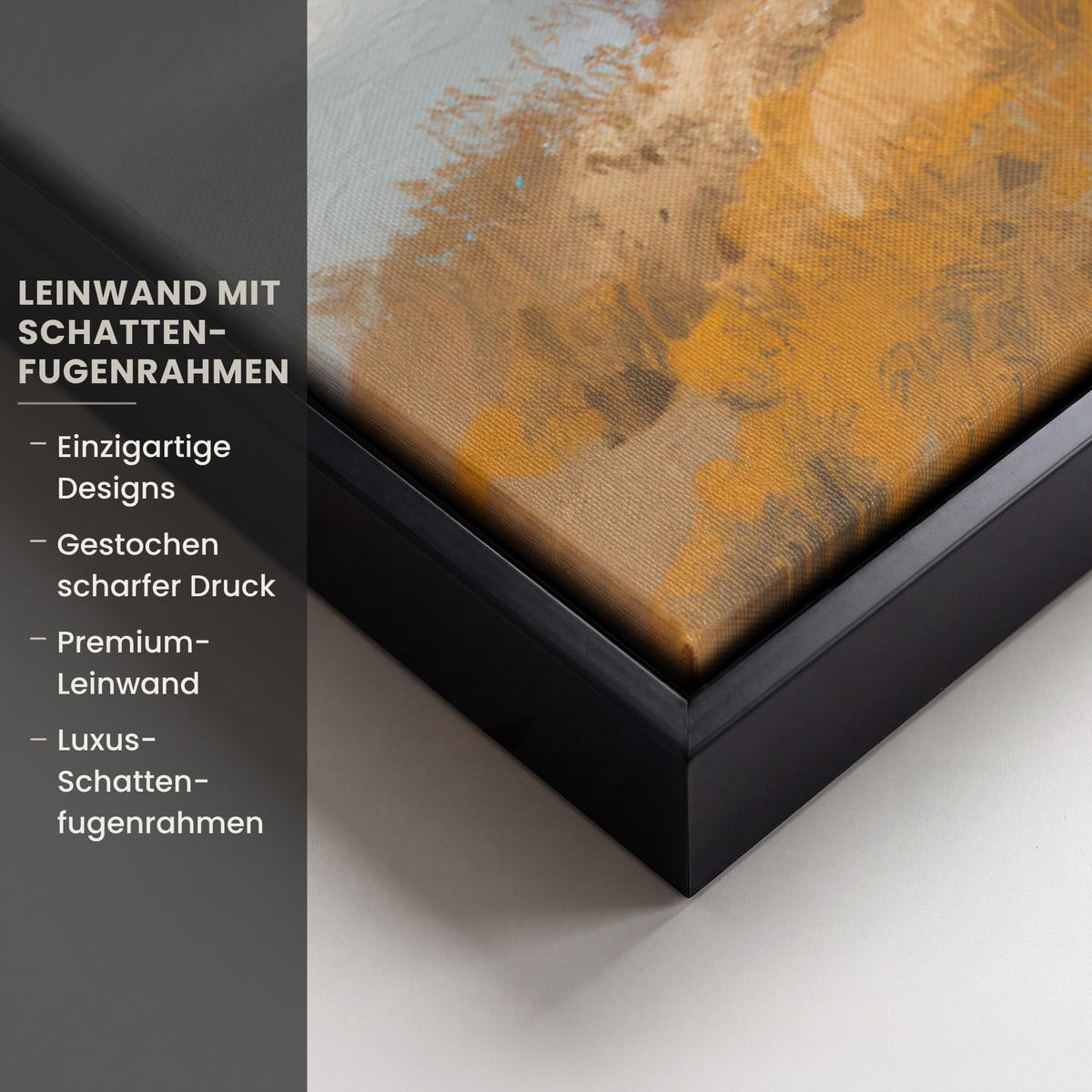 LEINWAND Bilder mit Rahmen - Hügel - Abstrakt - Christentum - Kreuz - 90x60 - Hellgrau, Textil (90/60cm) - MuchoWow