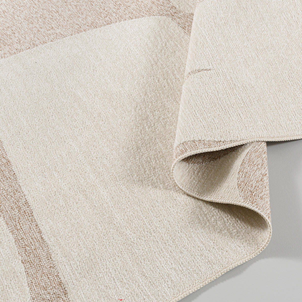TEPPICH Zweiseitiger Beige Modern Abstrakt - Kurzflor Rechteckig Weich - Weiß Ecru Creme - 160 x 200 cm - Beige, Textil (160/200cm) - Mazovia