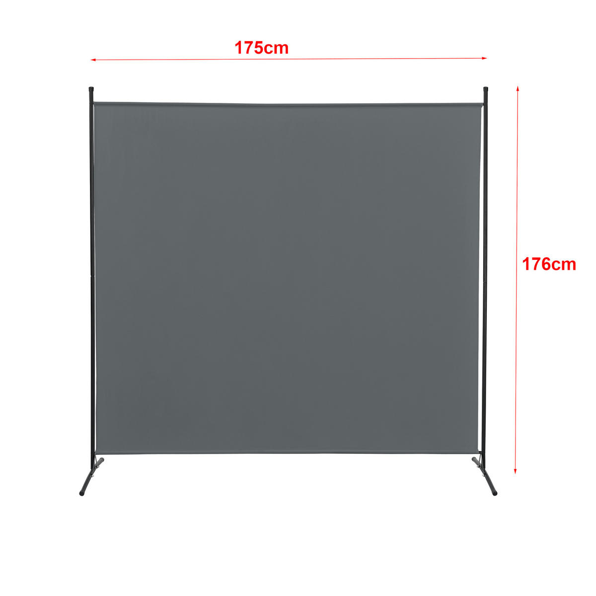 SICHTSCHUTZ Tarazona - Dunkelgrau, Textil/Metall (175/0.1cm) - [en.casa]