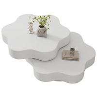 KLUBSKA miza iz MDF, 74,8/67,5/31 cm kremno bela, vrtljiva zgornja plošča - bela, leseni material (74.8/67.5/31cm) - BEAOK