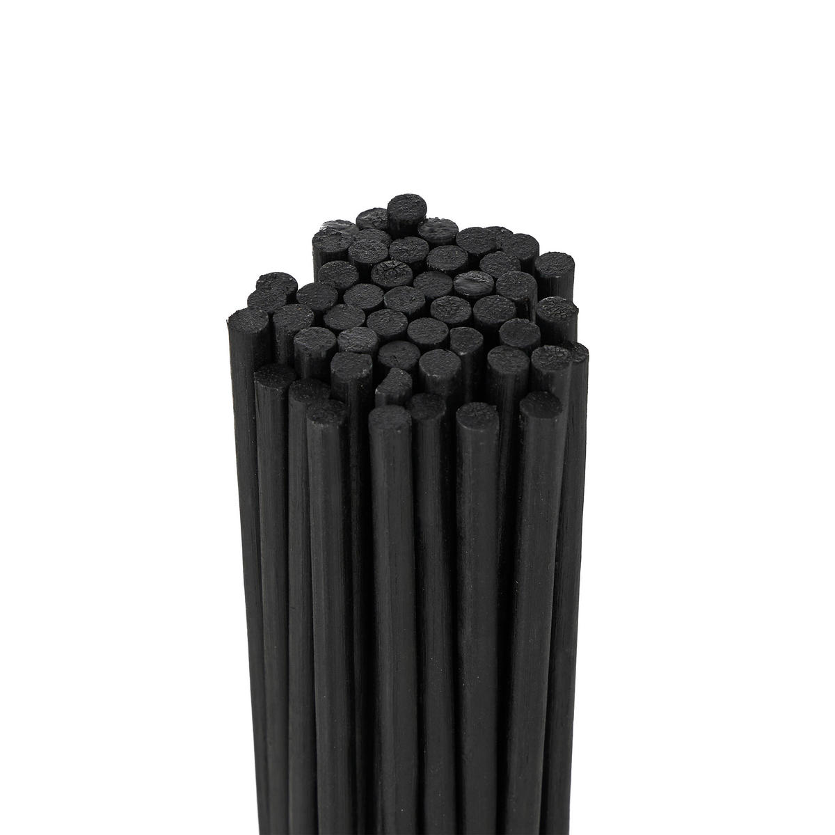 50XBAMBUSOVÉ tyče - čierna, kov/drevo (0.6/60/0.6cm) - Relaxdays