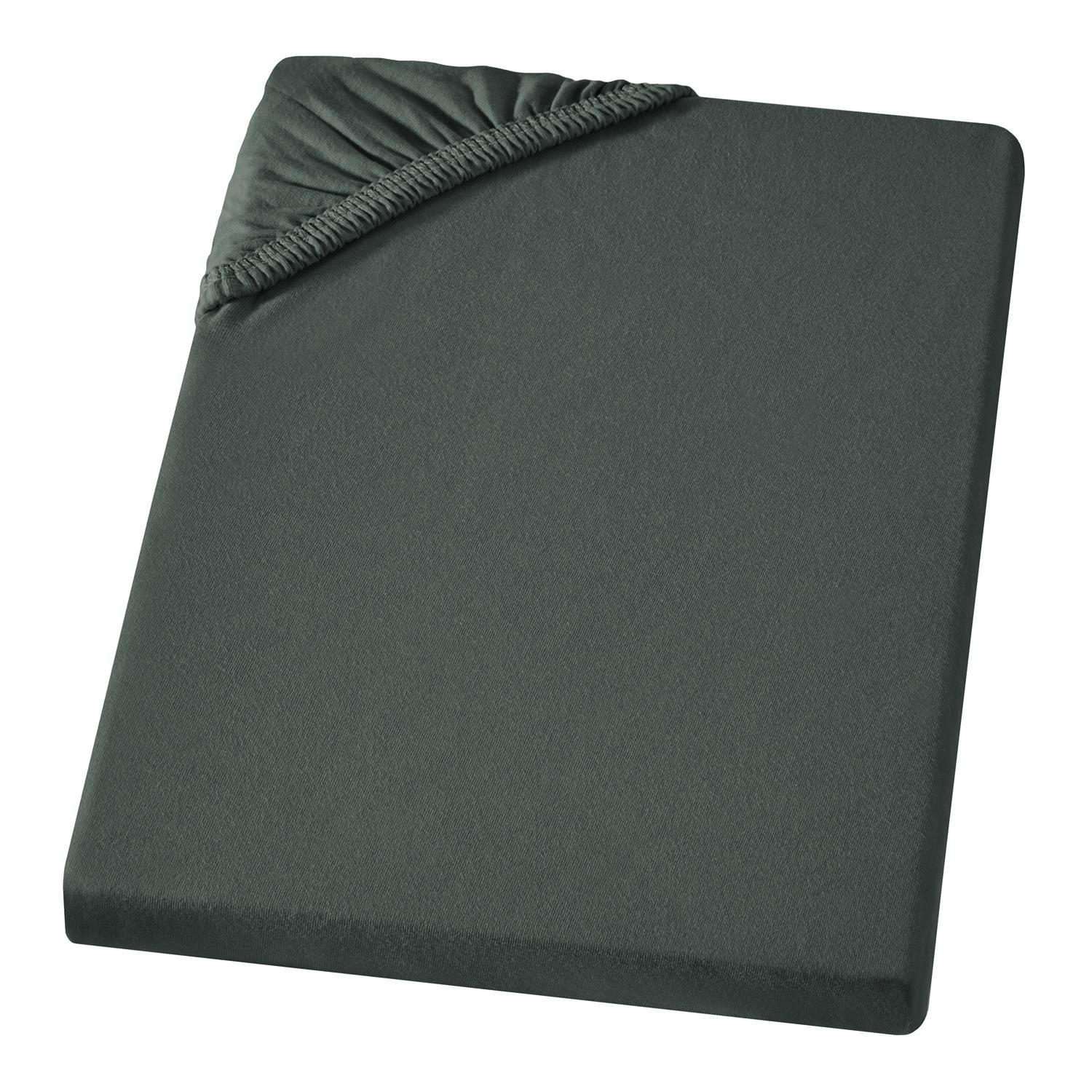 BABYBETT-SPANNBETTLAKEN 60x120 - 70x140 cm Jersey Baby Bettlaken aus 100% Baumwolle, Spannbetttuch Laken Uni Dunkelgrau - Titanfarben, Textil (70/140cm) - Carpe Sonno
