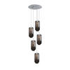 GALERIELEUCHTE Velo 5-flammig Rauch Ø 18cm - Anthrazit/Weiß, Glas (18/18/33cm) - s.luce