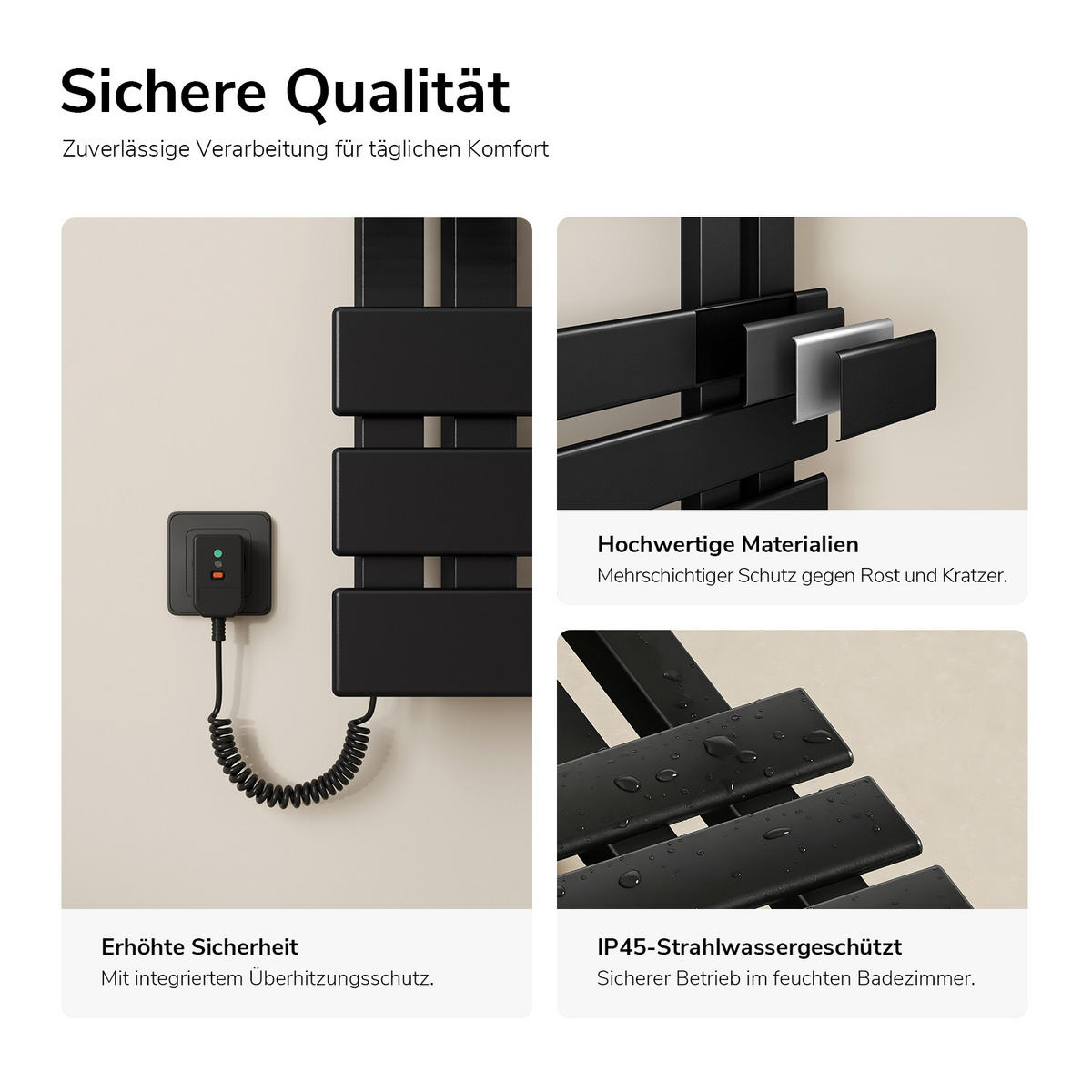 RADIJATOR Električni WiFi termostat Crni - crna, metal (40/85/11cm) - EMKE