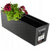 BLUMENKASTEN mit Einsatz 56 cm, Graphit - Graphitfarben, Kunststoff - KADAX
