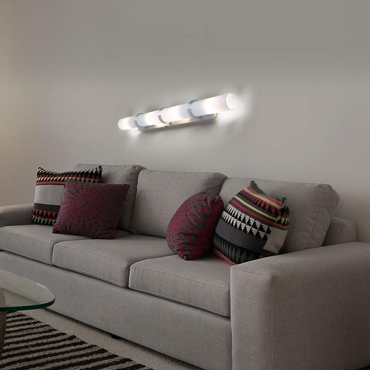 LED WANDLEUCHTE TRIBUTE Metall Weiß - Weiß, Glas (9/11/85cm) - Globo Lighting