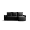 ECKSOFA mit Schlaffunktion SAVIO Curio 99 Rechts - Schwarz, Textil (232/140cm) - Bedante