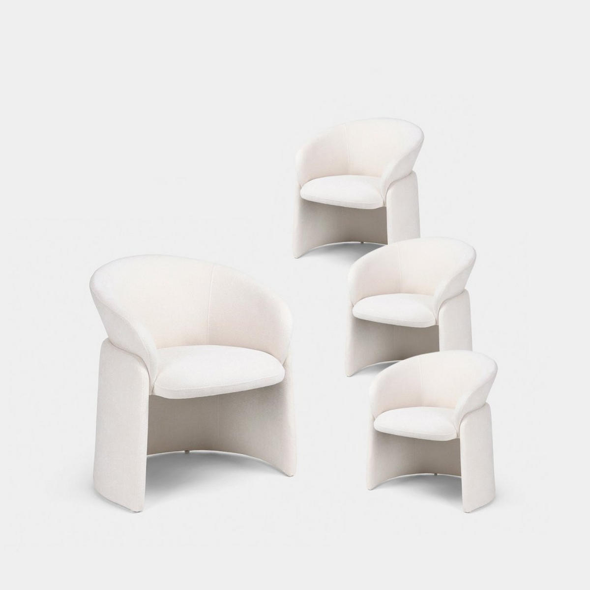 ESSZIMMERSTUHL Maren Beige 72 cm x 77 cm 4er-Set - Beige, Textil (72/77/62cm) - Klast Home