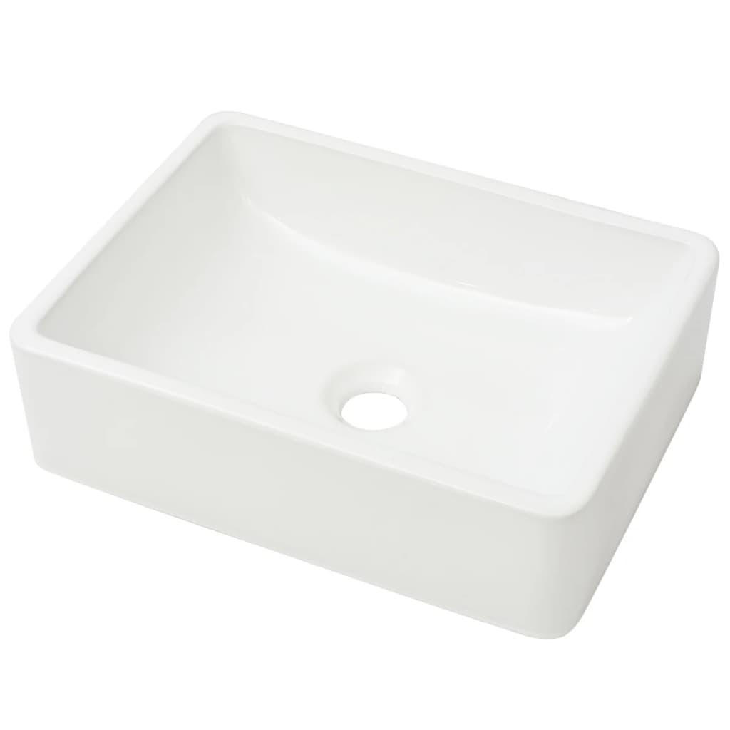 WASCHBECKEN Kunz 41/30/12 cm - Weiß, Keramik (41/12/30cm) - Nettlife
