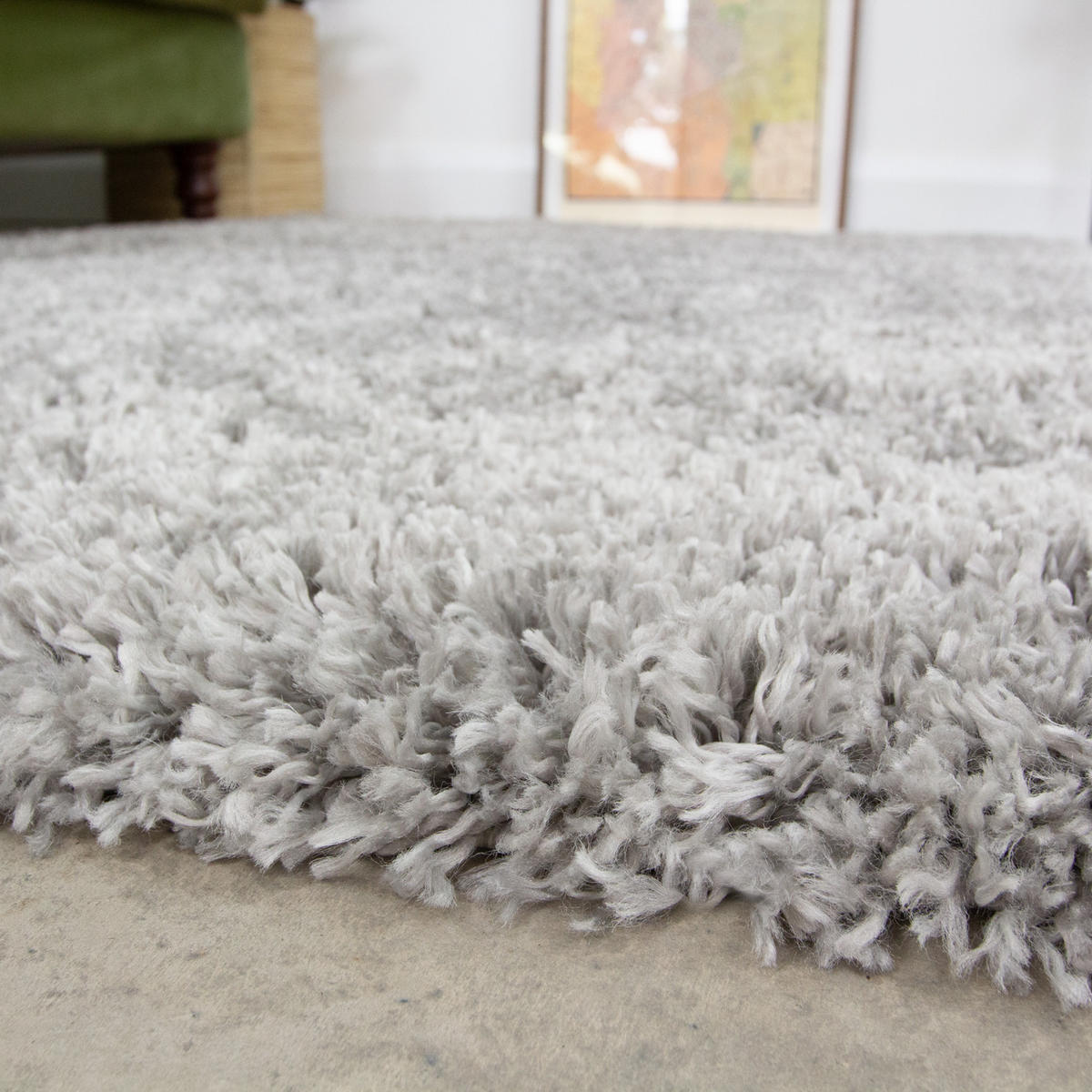 HOCHFLORTEPPICH Silber - Silberfarben, Naturmaterialien/Textil (240/330cm) - Kukoon Rugs