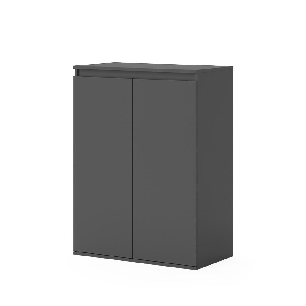 KOMMODE Claus Anthrazit 74 x 99.6 cm mit 2 Türen - Anthrazit, Holzwerkstoff (74/99.6/40cm) - Vicco