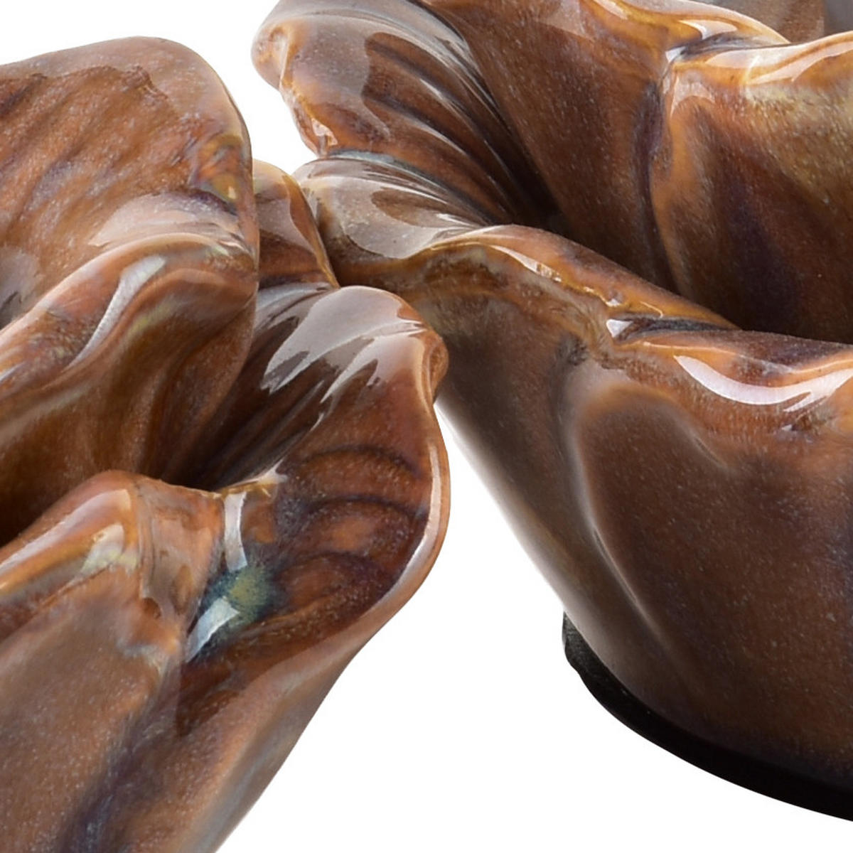 KERZENHALTER Yarine braun 11/11/6 cm Keramik - Braun, Keramik (11/6cm) - Mondex