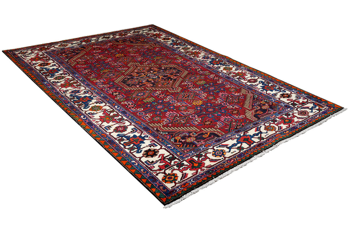 TEPPICH Assadabad Rot 240/139 cm Schurwolle - Rot, Textil (139/240cm) - Looma