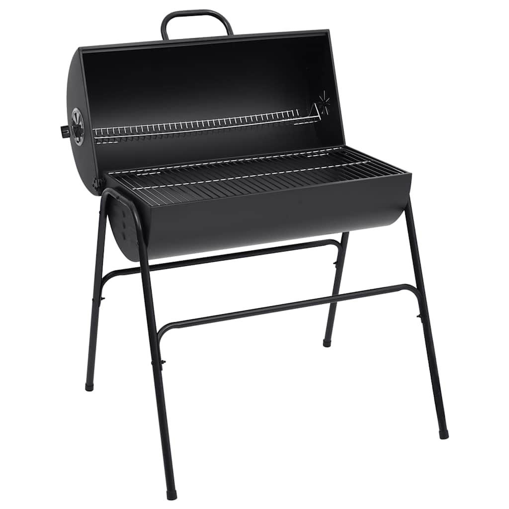 GRILL Mit 2 Grillrosten Schwarz 80/95/90 Cm Stahl - Schwarz, Metall (13/90/68cm) - vidaXL