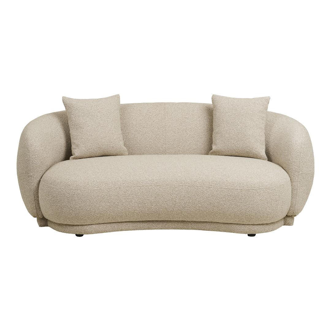 SOFFA Ella 190 x 96 x 74 cm – sandfärg - Sandfärg, Textil (190/74/96cm) - ebuy24