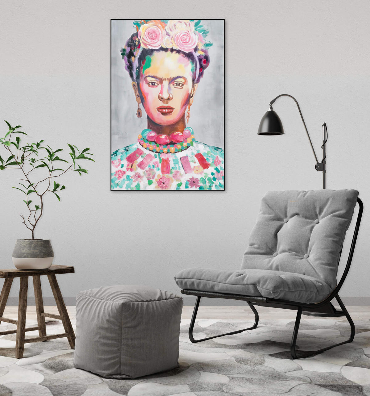 ACRYLBILD HANDGEMALT 60/90 cm - Multicolor, Holz/Textil (1.29/90cm) - KUNSTLOFT