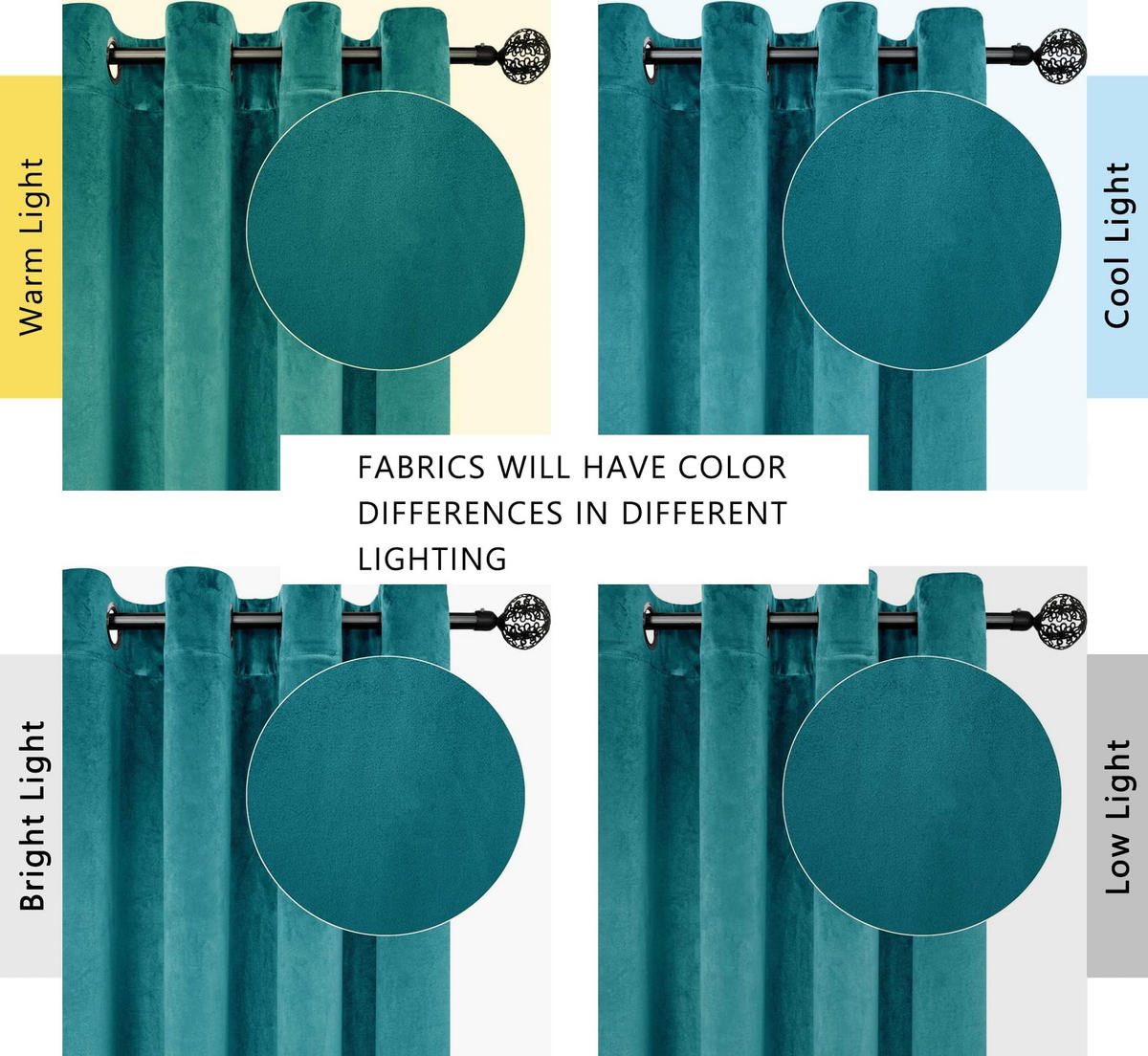 FERTIGVORHANG 2er Set 140 x 260 cm Samt - Türkis, Textil (140/260cm) - Kaket