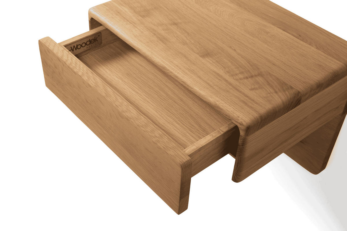 NACHTTISCH Frank H30, Eiche - Beige, Holz (40/30/30cm) - WOODEK