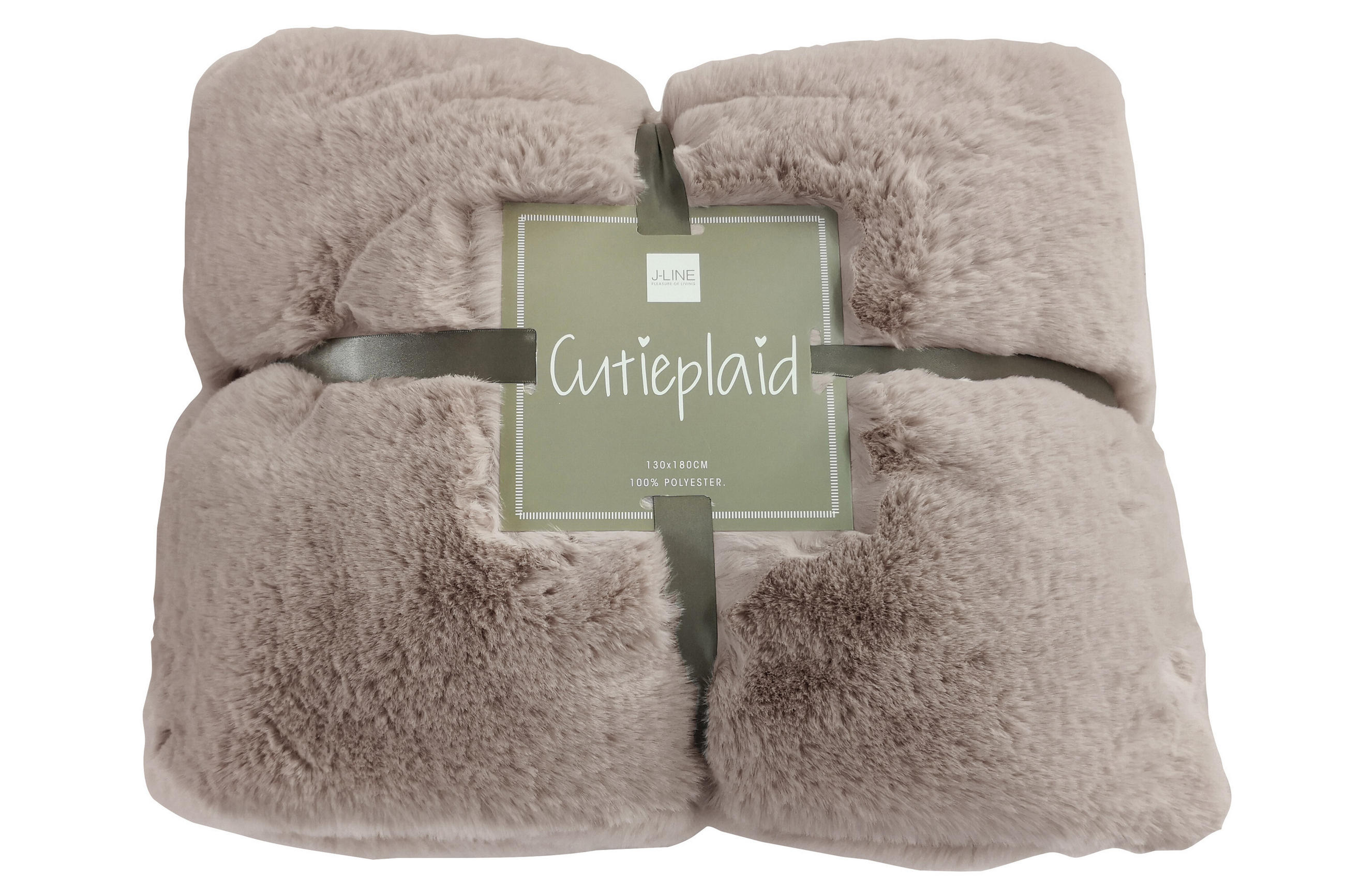 PLAID CUTIE - Plüsch - Mausgrau - 180/130/4 cm - Grau, Textil (130/180cm) - J-Line