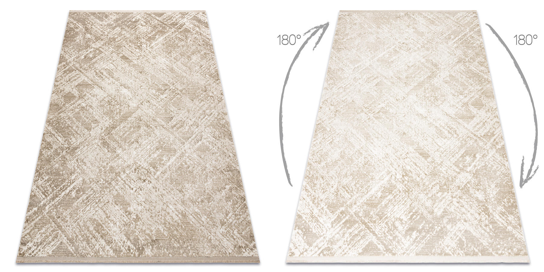 TEPPICH Duke 140/190 cm - Beige, Textil (140/190cm) - rugsX