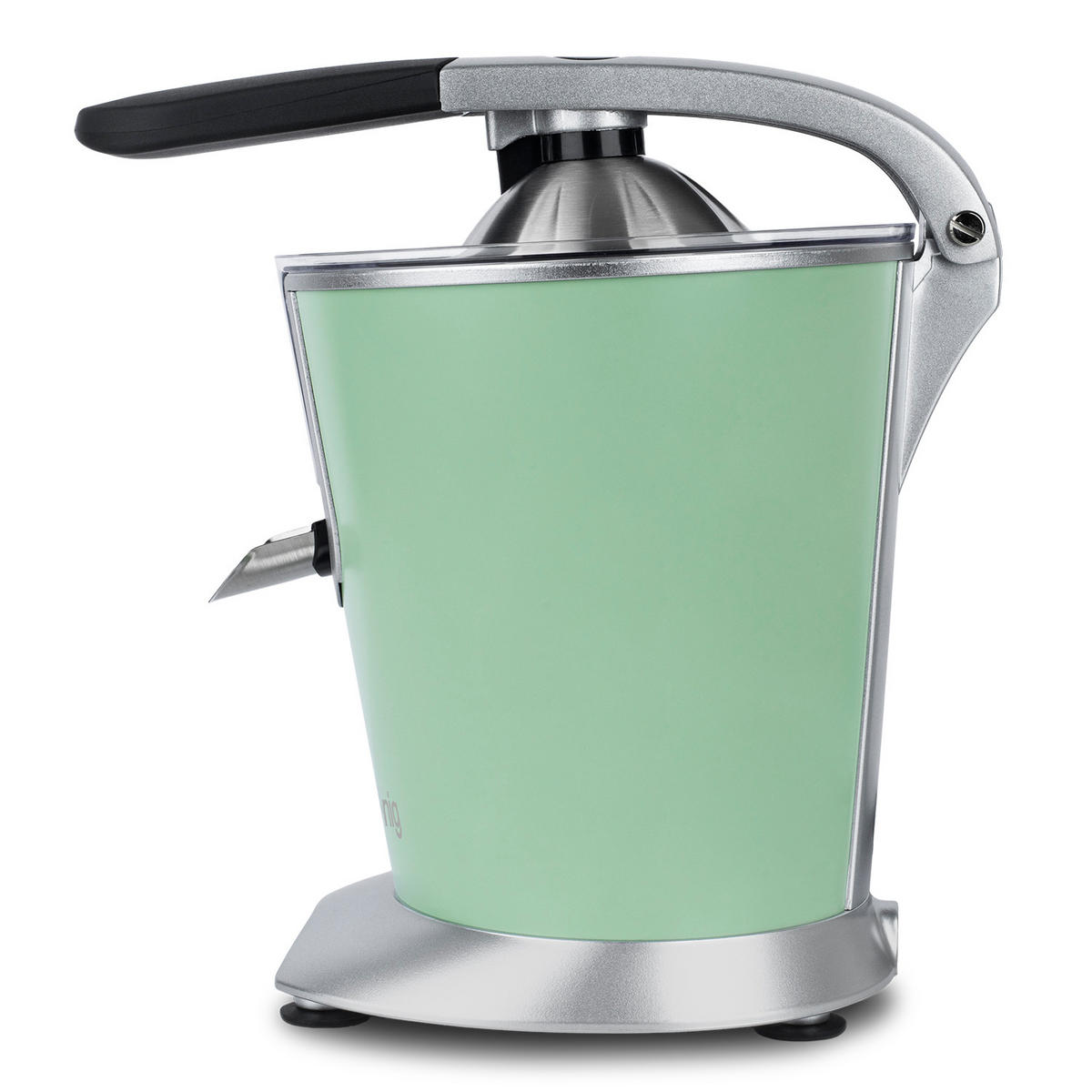 ZITRUSPRESSE AGR88 Pastellgrün, Hebel und Filter aus Edelstahl, Anti-Tropf-System, BPA-frei - Grün, Metall (18.5/29/25.5cm) - HKoenig