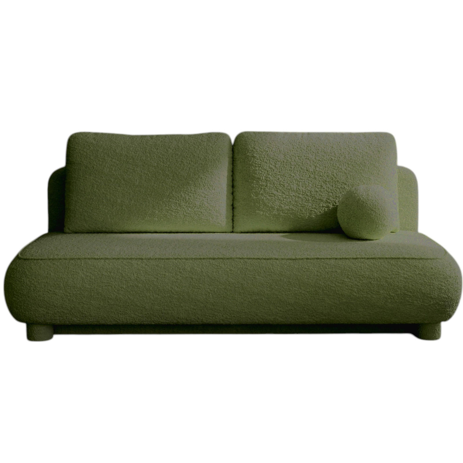 SOFA Olivgrün BELLY - Olivgrün, Holzwerkstoff (209/96/96cm) - Compleo24