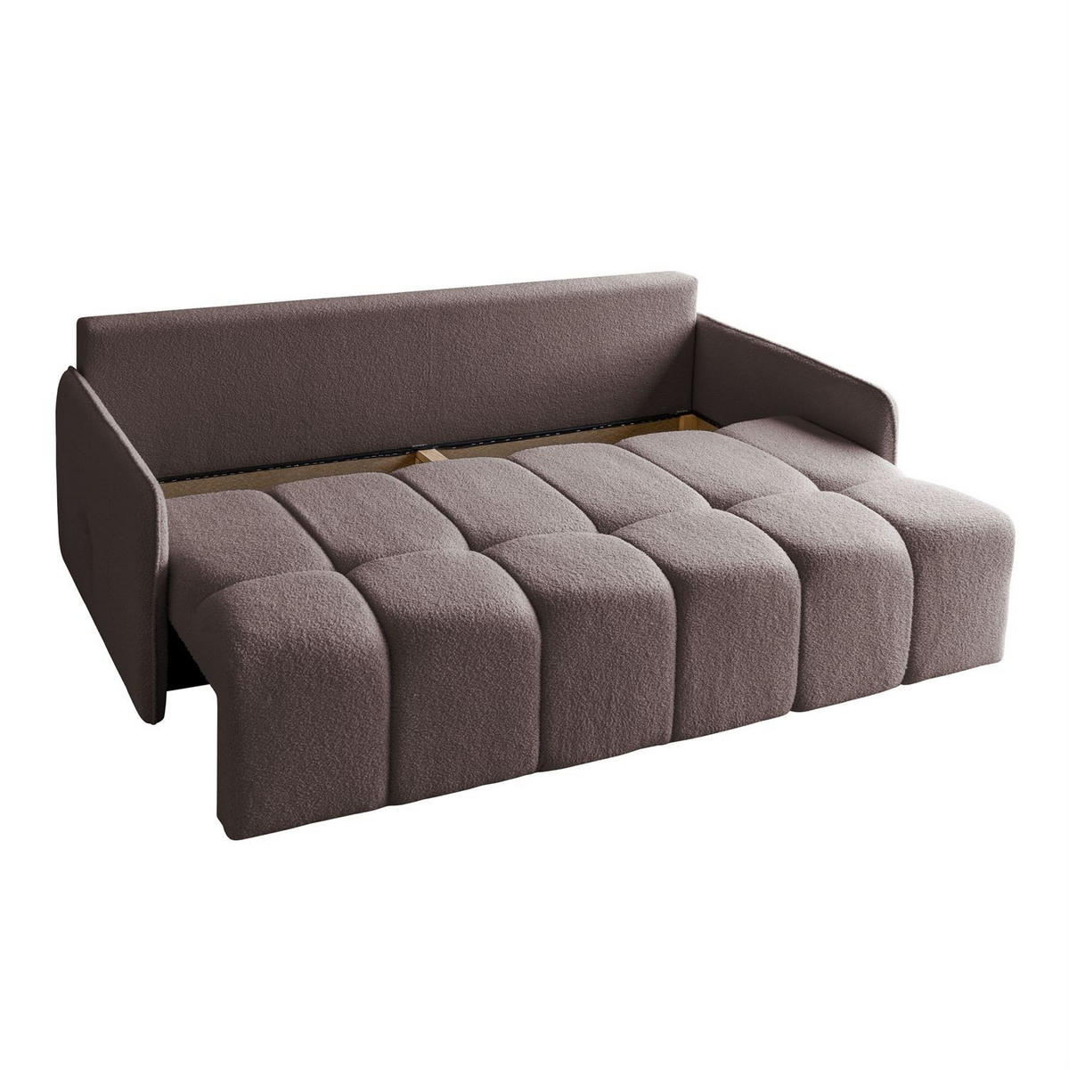 Schlafsofa Morena, zweisitzig, mit Schlaffunktion, Quelle 21 - Braun, Textil (207/90/90cm) - Lookway