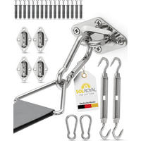 BEFESTIGUNGSSET SolVision für Sonnensegel M8 - Silberfarben, Metall (12/20cm) - Sol Royal
