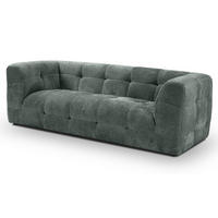 SOFA petrol Strukturstoff, Couch 2,5-Sitzer 217 cm mit Steppoptik - Petrol, Holz/Textil (217/72/96cm) - Inn.Furn