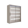 SCHWEBETÜRENSCHRANK Westa IV, mit RGB LED Beleuchtung - Kaschmir/Silberfarben, Holzwerkstoff/Metall (150/200/58cm) - MIRJAN24