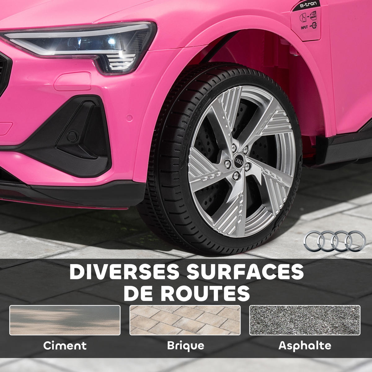 ELEKTRO-KINDERAUTO DE-13086 2,4G Fernbedienung Rosa - Pink, Kunststoff (108/60/47cm) - ComfortXL